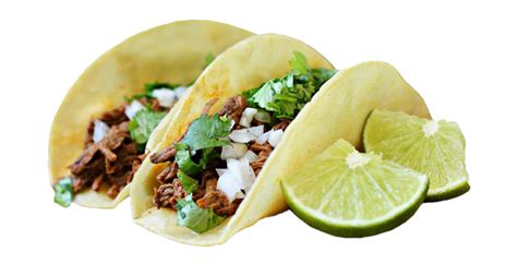 Beef Taco with Cilantro and Lime Wedges Free Clipart | PNG All