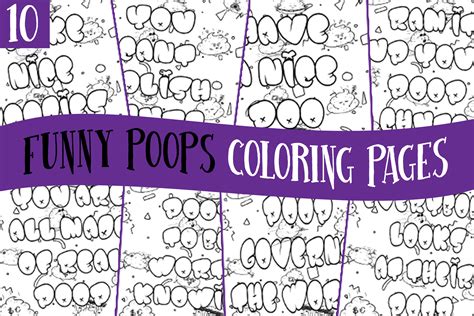 Cute Funny Poop Coloring Book for Kids Graphic by lapiiin art activities · Creative Fabrica