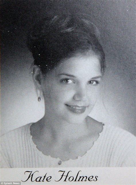 Katie Holmes is pictured as a fresh-faced teenager in a picture taken from her high school ...