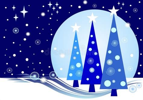 Full moon Christmas stock illustration. Illustration of background ...