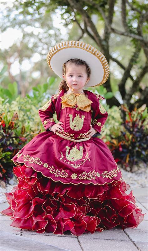 Girls Charro Charra Burgundy Wine Dress for Baptism or - Etsy