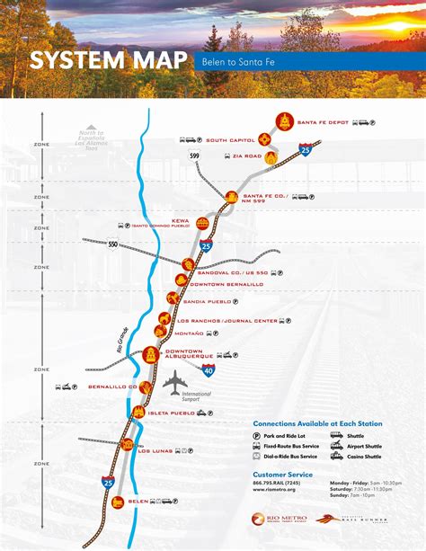 Rail Runner System Map | Rio Metro Regional Transit, NM