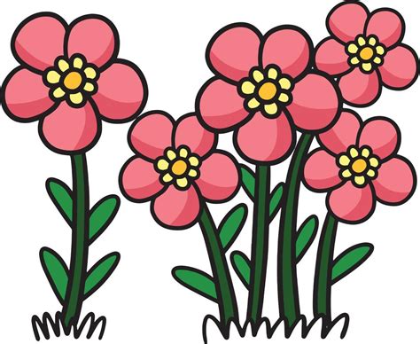 Spring Flower Cartoon Colored Clipart Illustration 19977932 Vector Art at Vecteezy