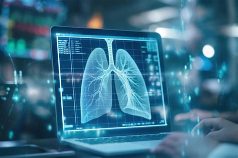 Premium AI Image | Digital display of human lungs health analysis