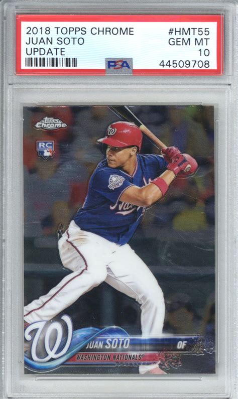 Lot Detail - Juan Soto 2018 Topps Chrome Update #HMT55 Rookie Card - PSA 10!