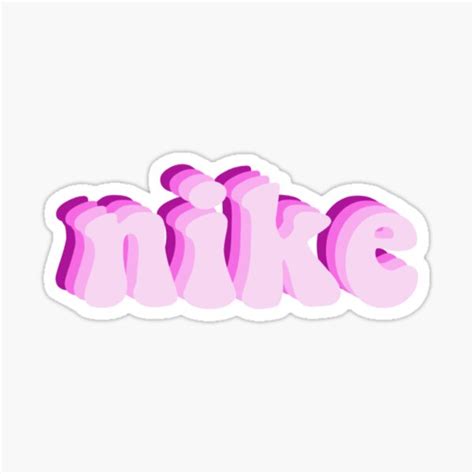 "nike pink gradient logo" Sticker for Sale by amyyang442 | Redbubble