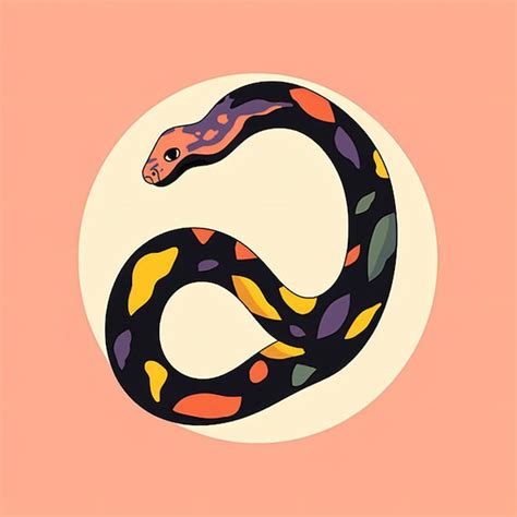 Premium AI Image | Colorful python snake logo vector illustration