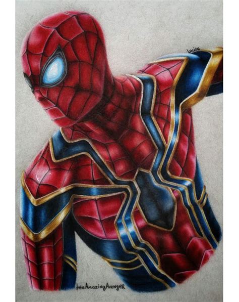 Iron Spider Sketch at PaintingValley.com | Explore collection of Iron ...