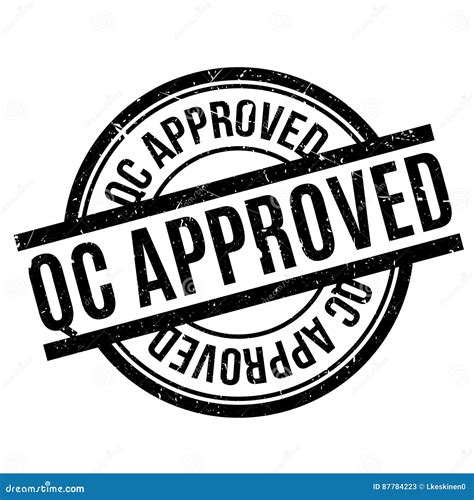 Qc Approved rubber stamp stock vector. Illustration of permitted - 87784223