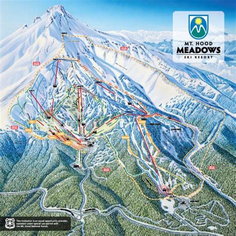 Mt. Hood Meadows Ski Resort Trail Map | Ski | Pinterest