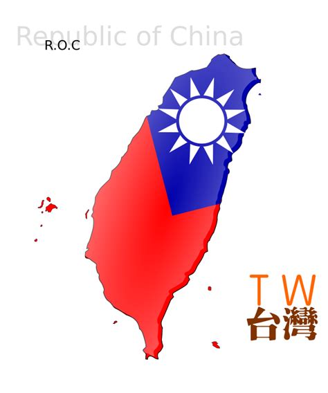 Map-based flag of Taiwan - Openclipart