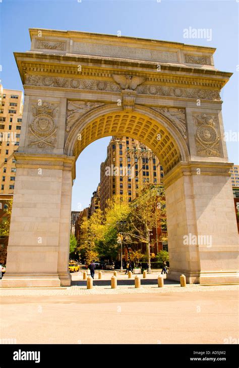 Memorial Arch Stanford White sits Washington Square begins Fifth Avenue near NYU Greenwich ...