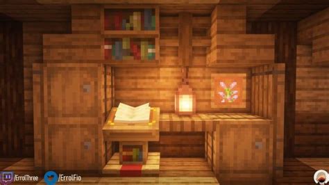 A simple desk design using very survival friendly resources :) - DetailCraft | Minecraft room ...