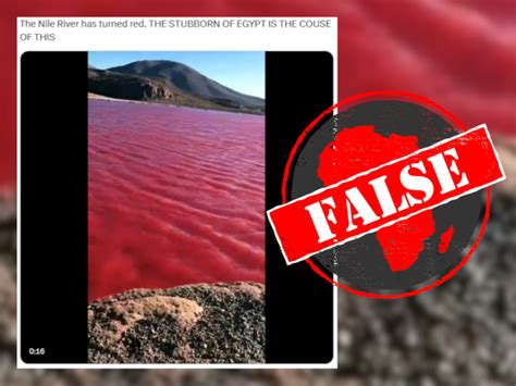 No, the water of the Nile River hasn’t turned red – video of the Laguna ...