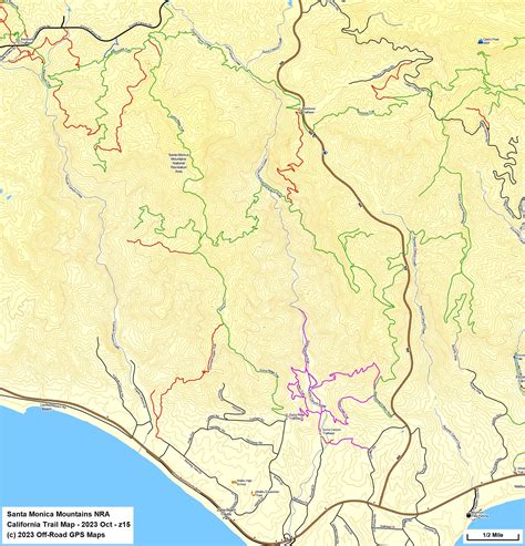 Santa Monica Mountains NRA - California Trail Map