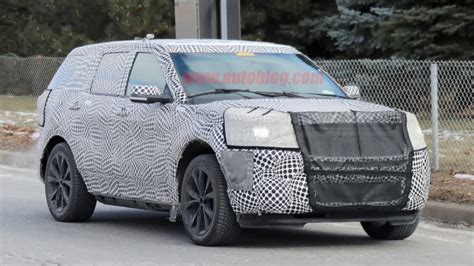 A disguised Ford Explorer that is likely a high-performance ST version was spotted testing ...