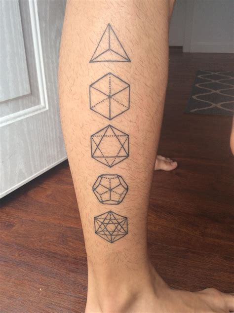 First tattoo! Platonic Solids by Chris Cook @ Studio XIII Orlando : tattoos