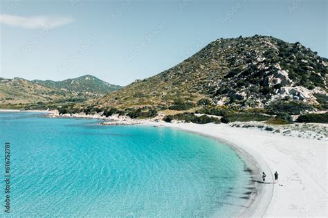 Beautiful Beach Punta Molentis Sardegna. Sunshine at Punta Molentis ...