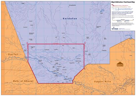 Sudan: Abyei Arbitration - Final Award Map (as of 22 Jul 2009) - Sudan | ReliefWeb