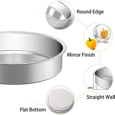 8-inch ROUND CAKE PAN High Quality Stainless-Steel – Health Craft