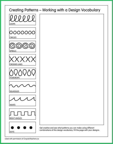 Patterns | Art handouts, Art worksheets, Art lessons elementary