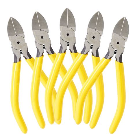 5 Pack CR-V Wire Flush Cutters, Soft Wire Side Cutters for Jewelry ...