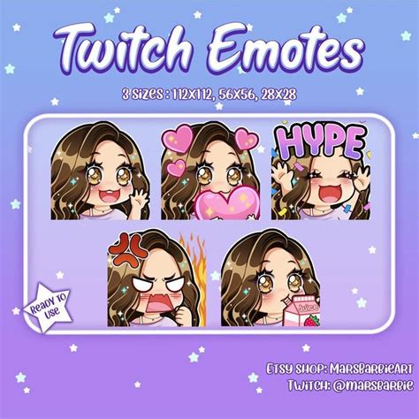 Twitch emotes // Cute chibi emotes for streamers / kawaii cute | Etsy | Twitch, Chibi, Cute chibi