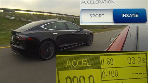 How does Tesla Model S P85D acceleration compare in Sport vs. Insane ...