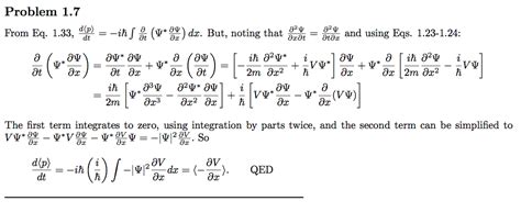 quantum mechanics - Instance of Ehrenfest's Theorem - Mathematics Stack Exchange