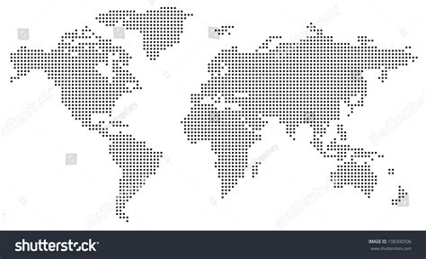 Dotted World Map Stock Vector (Royalty Free) 108300506 | Shutterstock