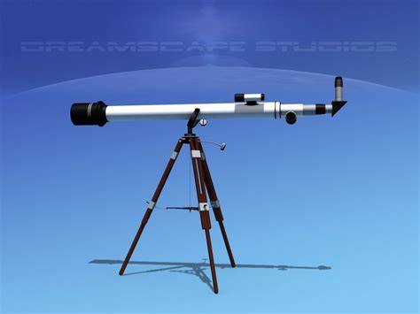 3D 6 In Refractor Telescope | CGTrader