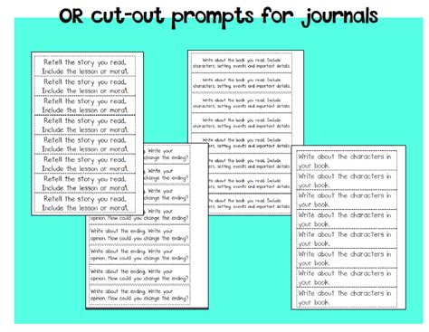 Reading Response Rubrics and Prompts Pack (freebie too) - Sarah's Teaching Snippets