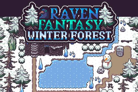 Winter Forest Pixel Art Top Down Tileset - CraftPix.net