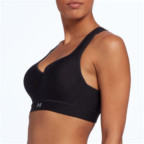 Under Armour Synthetic Warp Knit High-impact Running Sports Bra in Black/Black (Black) - Lyst