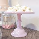 luxury heavy weight milk glass cake stand by peach blossom ...