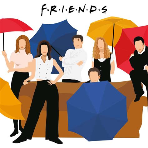 Friends Umbrella Wall Art | Digital Art