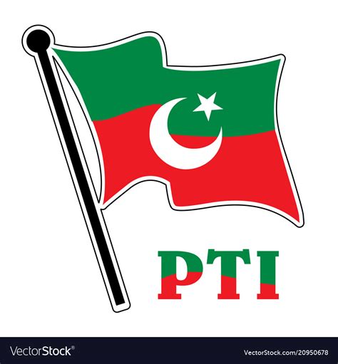 Pakistan tehreek e insaf flag Royalty Free Vector Image