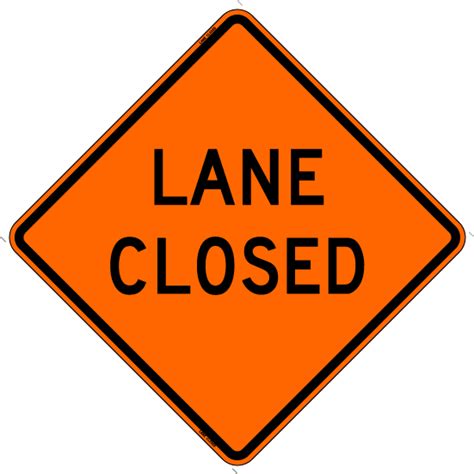 Lane Closed (C30) - California Barricade