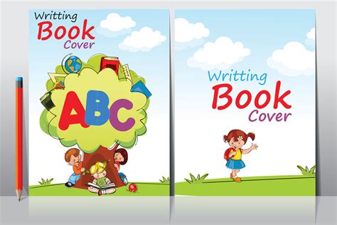 School Writing book cover design 16529329 Vector Art at Vecteezy