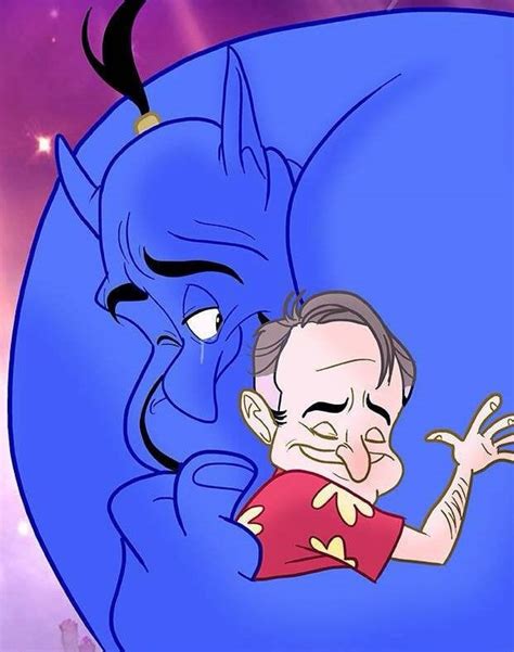 Genie hugging Robin Williams : r/disney