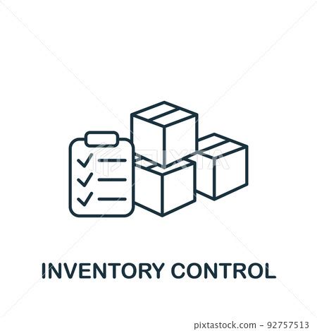 Inventory Control icon. Monochrome simple... - Stock Illustration [92757513] - PIXTA