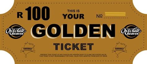 GOLDEN TICKET GIFT VOUCHER · Chocolate Heaven