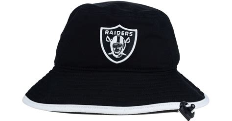 KTZ Oakland Raiders Nfl Black White Bucket Hat | Lyst