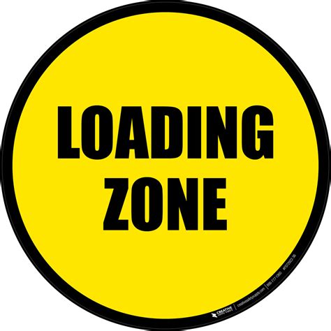 Loading Zone - Floor Sign