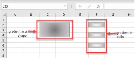 Add Gradient Fill to Shapes / Cells in Excel & Google Sheets - Automate Excel