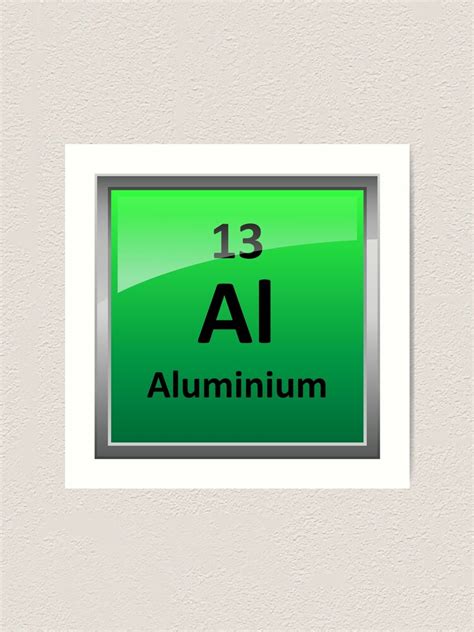 "Aluminium Periodic Table Element Symbol" Art Print for Sale by sciencenotes | Redbubble