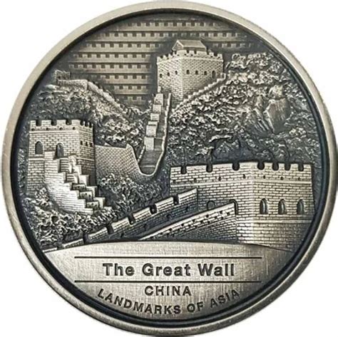 2022 Great Wall of China - Landmarks of Asia 2oz Silver Antiqued Coin ...