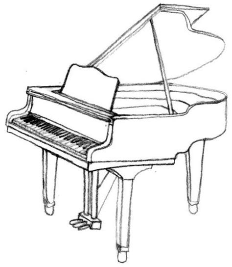 Piano Drawing Image | Drawing Skill