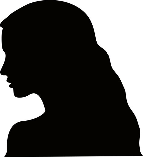 Silhouette of woman side view face isolated vector illustration 7738908 Vector Art at Vecteezy