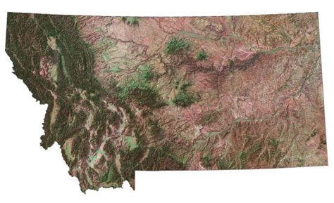 Montana State Map - Places and Landmarks - GIS Geography